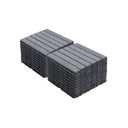 Interlocking Deck Tiles Striped Pattern Waterproof Brown HouseOfZazla