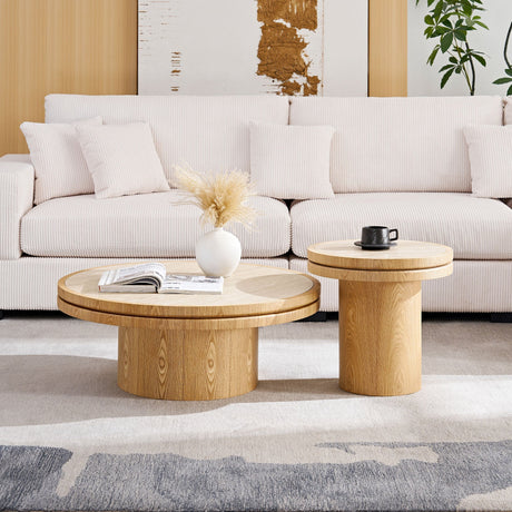 35.43 Inch Round Coffee Table with Sintered Stone Top HouseOfZazla