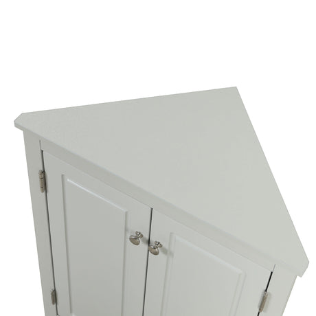 Triangle Bathroom Storage Cabinet With Adjustable Shelves, Freestanding Floor Cabinet For Home Kitchen HouseOfZazla