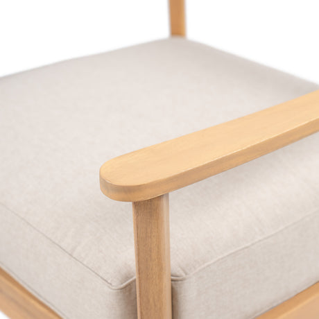 Mallorca Acacia Wood Club Chair With Seat Cushion HouseOfZazla