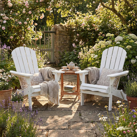 Folding Adirondack Lounge Chair With Embossed Grain Texture HouseOfZazla