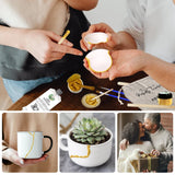 1DFAUL Bio Kintsugi Repair Kit Gold Food Safety Repair Your Meaningful Pottery, Dishwasher Safety, Perfect for Beginners, Bring Japanese Art to Your Home 1DFAUL