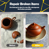 1DFAUL Kintsugi Repair Kit Gold, Gold Glue for Ceramics and Porcelain Repair, Kintsugi Kit Repairs Your Meaningful Ceramics, Suitable Gift for DIY Kintsugi Repair Starters 1DFAUL