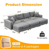 Modern Comfy Upholstered Sofa Cloud Couch & Deep Seat Couches