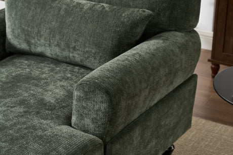 Modern Chaise Lounge Upholstered Sofa Recliner Chair in Green HouseOfZazla