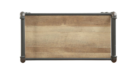 Itzel Bookshelf - Antique Oak / Sandy Gray HouseOfZazla