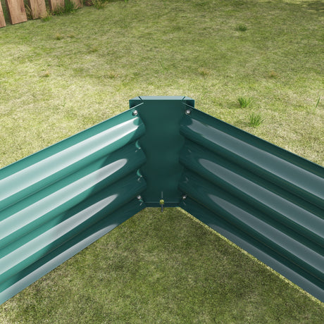 Raised Garden Bed Kit - Metal Raised Bed Garden 7.6x3.7x0.98ft HouseOfZazla