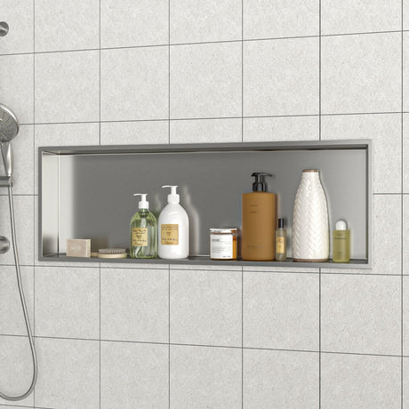 Stainless Steel Shower Niche With Seamless Design For Bathroom Storage HouseOfZazla