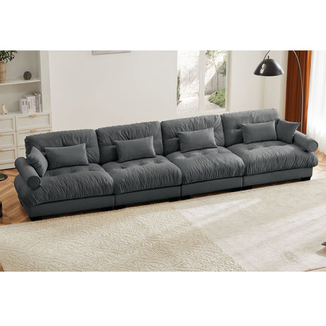 Super Comfort Oversized Modular Sectional Sofa, Deep Seat Convertible L Shaped Couch HouseOfZazla