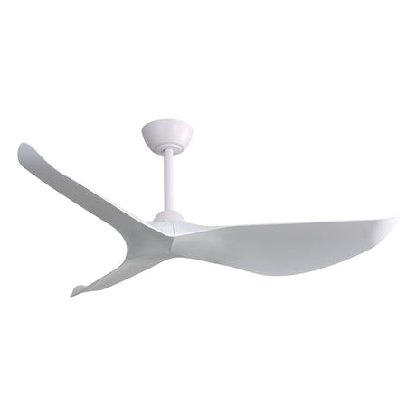 Indoor Ceiling Fan Without Light, 6 Speeds Reversible DC Motor, 3 ABS Blade Ceiling Fan White For Bedroom - White HouseOfZazla