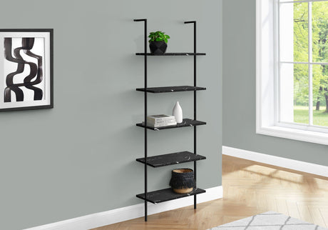 5-Tier Ladder Bookshelf with Marble Look for Office & Home HouseOfZazla