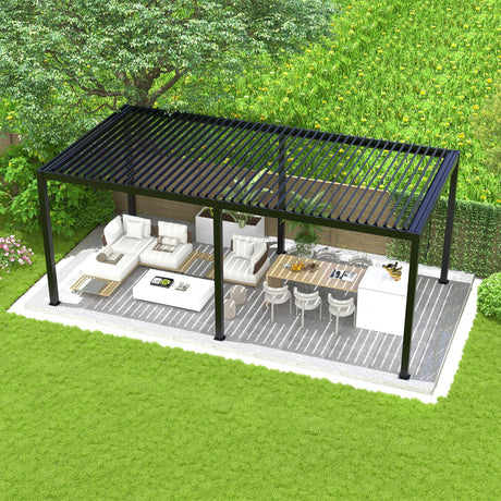 Louver Pergola Aluminium Frame & Louvers HouseOfZazla