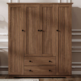 4 Door Wardrobe Armoire With 2 Drawers