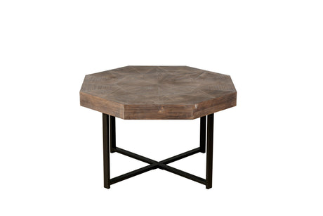 Wood Octagonal Vintage Patchwork Coffee Table HouseOfZazla