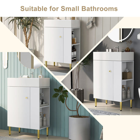 Bathroom Vanity, Combo Cabinet, Bathroom Storage Cabinet, Single Ceramic Sink HouseOfZazla