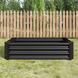 Black 4×2×1ft Metal Raised Garden Bed