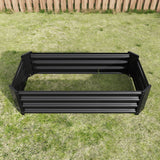Black 4×2×1ft Metal Raised Garden Bed