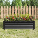 Black 4×2×1ft Metal Raised Garden Bed