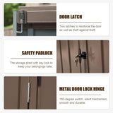 Backyard Storage Shed 11'x9' with Galvanized Steel Frame & Lockable Door