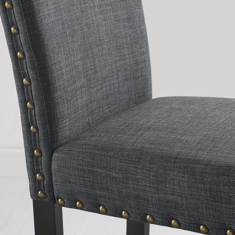 Eleanor Upholstered Dining Chairs with Nailhead Trim - Set of 2 HouseOfZazla