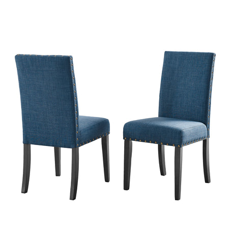 Eleanor Upholstered Dining Chairs with Nailhead Trim - Set of 2 HouseOfZazla