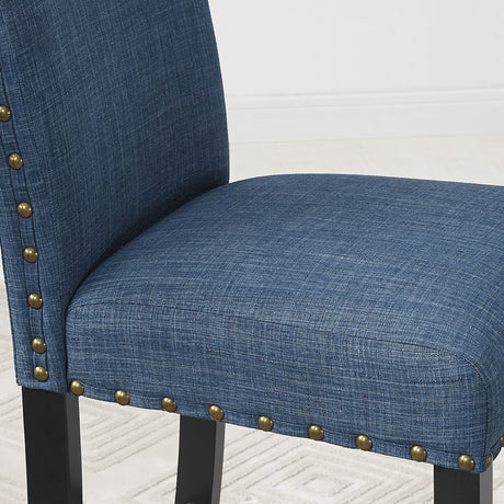 Eleanor Upholstered Dining Chairs with Nailhead Trim - Set of 2 HouseOfZazla