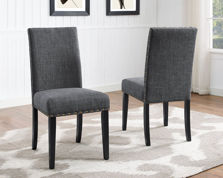 Eleanor Upholstered Dining Chairs with Nailhead Trim - Set of 2 HouseOfZazla