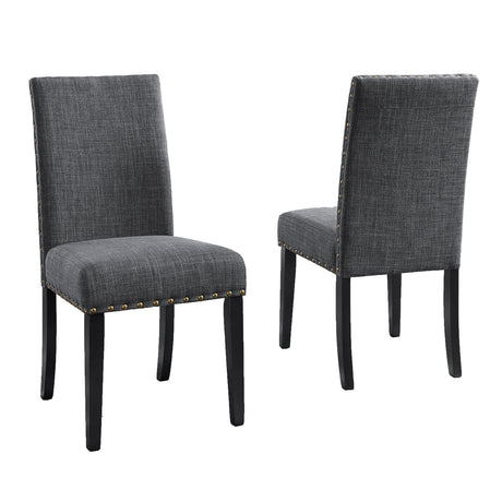 Eleanor Upholstered Dining Chairs with Nailhead Trim - Set of 2 HouseOfZazla