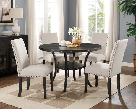 Eleanor Upholstered Dining Chairs with Nailhead Trim - Set of 2 HouseOfZazla