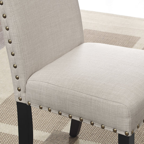 Eleanor Upholstered Dining Chairs with Nailhead Trim - Set of 2 HouseOfZazla