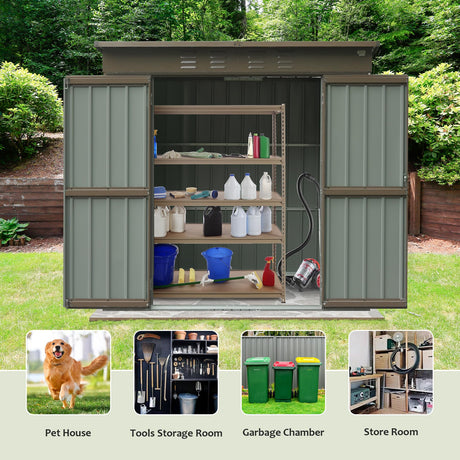 Outdoor Storage Shed 6x4 FT HouseOfZazla