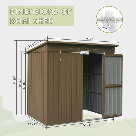 Outdoor Storage Shed 6x4 FT HouseOfZazla