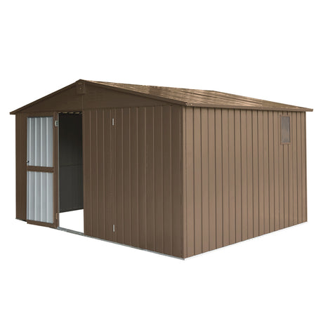 Backyard Storage Shed 11'x9' with Galvanized Steel Frame & Lockable Door HouseOfZazla