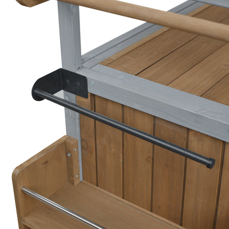 Foldable Outdoor Kitchen Island Patio Mobile Kitchen Cart HouseOfZazla