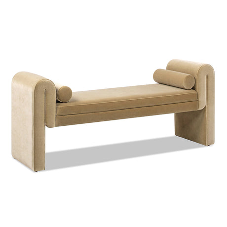 Mason 60.5" Arched Arm Bench with Bolster Pillows HouseOfZazla