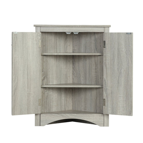 Triangle Bathroom Storage Cabinet With Adjustable Shelves, Freestanding Floor Cabinet For Home Kitchen HouseOfZazla
