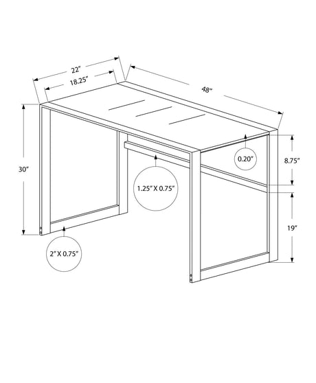 Computer Desk For Home Office, Laptop, Contemporary & Modern HouseOfZazla
