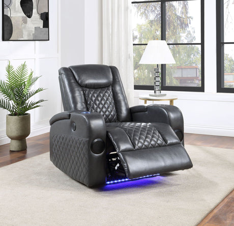 Alair Leather Aire Power Motion Recliner with Bluetooth and Wireless Charger HouseOfZazla