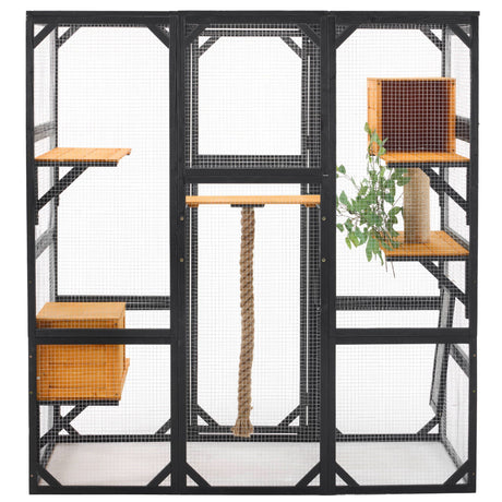 Outdoor Cat House, Diy Cat Enclosure Catio With Double Enter Doors HouseOfZazla