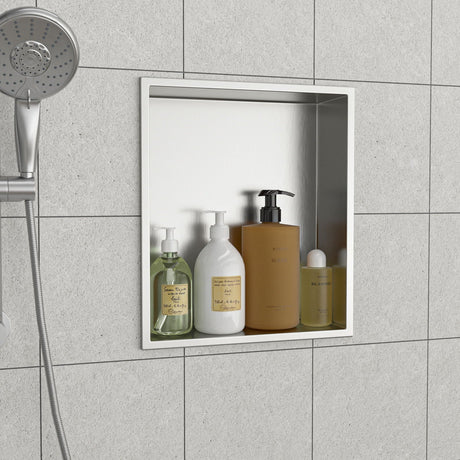 Stainless Steel Shower Niche With Seamless Design For Bathroom Storage HouseOfZazla