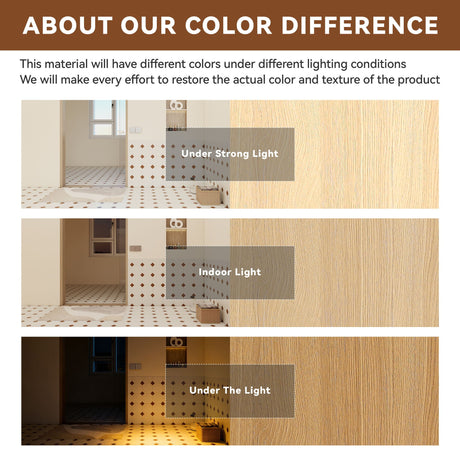 Slim Freestanding Bathroom Storage Cabinet - Light Oak HouseOfZazla