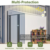 White 4' x 7' Lean-To Storage Shed