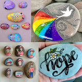 20PCS Large Painting Rocks Natural River Rocks Flat Rocks 2"-3" Stones WoodArtSupply