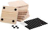 20PCS Unfinished Wood Coasters Square Blank Wooden Crafts Thick with 80PCS Foam Knots DIY 4 X 4 In WoodArtSupply
