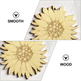 20Pcs Unfinished Wood Cutouts Sunflower Wood Shapes Pieces Wood Discs Slices WoodArtSupply
