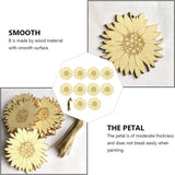 20Pcs Unfinished Wood Cutouts Sunflower Wood Shapes Pieces Wood Discs Slices WoodArtSupply