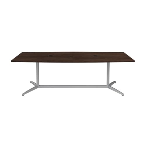 BOWERY HILL 96W x 42D Boat Shaped Conference Table in Black Walnut BOWERY HILL