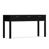 SIMPLIHOME Hollander Console Table - 60 Inch Wide Solid Wood Sofa Table in Black, Contemporary Storage Table for Entryway or Living Room with 3 Drawers and Sleek Metal Hardware SIMPLIHOME