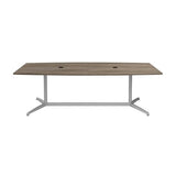 BOWERY HILL 96W x 42D Boat Shaped Conference Table in Modern Hickory BOWERY HILL