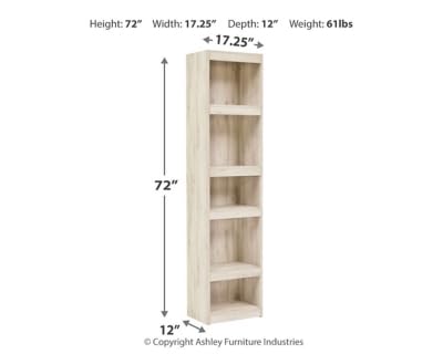 Signature Design by Ashley Bellaby Farmhouse Pier with 3 Adjustable Shelves, Whitewash